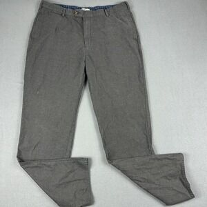 Peter Millar Pants Mens 38 Gray Cotton Chino Dress Casual Flat Front Trousers‎